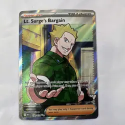 Pokemon TCG Lt. Surge's Bargain 170/132 Ultra Rare ME01: Mega Evolution - NM - Image 1