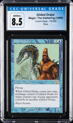 1998 MTG URZA'S SAGA #76 GILDED DRAKE CGC 8.5 - Image 1