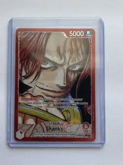 ONE PIECE TCG: Shanks OP09-001 Leader Parallel Alt Art English NM PACK FRESH!!! - Image 1