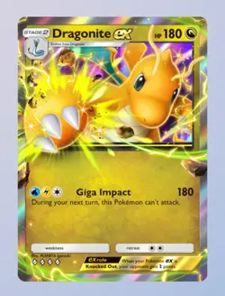 (Digital Card) Dragonite EX, Pokemon TCG Pocket, English, Eevee Grove set - Image 1
