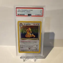 Pokemon TCG Dragonite Fossil Holo Rare 4/62 PSA 5 1999 - Image 1