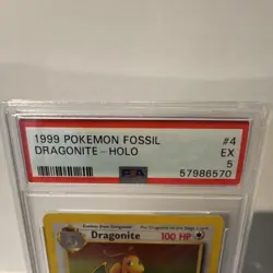 Pokemon TCG Dragonite Fossil Holo Rare 4/62 PSA 5 1999 - Image 2