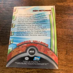 Topps Pokemon TV Animation blue logo Ash Ketchum Heroes & Villains Non-Holo #HV1 - Image 2