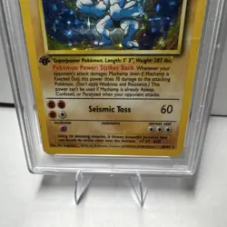 Pokemon TCG Machamp Base Set 8/102 1st Edition Holo Rare PSA 3 1999 - Image 3