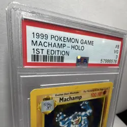 Pokemon TCG Machamp Base Set 8/102 1st Edition Holo Rare PSA 3 1999 - Image 5