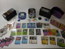 Pokemon Collection Lot With Rares & Holos, Accessories Dice Sleeves Coins VMAX - Image 1