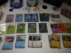 Pokemon Collection Lot With Rares & Holos, Accessories Dice Sleeves Coins VMAX - Image 2
