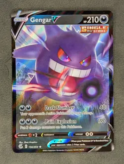 Gengar V 156/264 Pokemon TCG Ultra Rare SWSH08: Fusion Strike Near Mint - Image 3