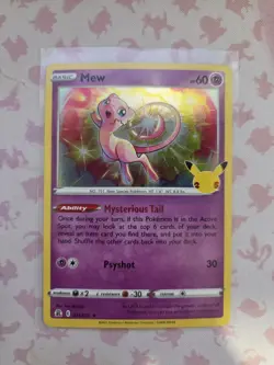 Pokemon TCG Mew 011/025 Celebrations Holo NM Excellent Pokemon TCG A - Image 1