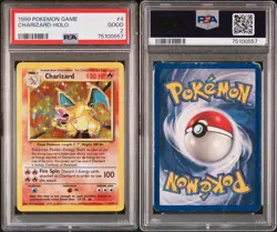 1999 POKEMON BASE SET UNLIMITED #4 CHARIZARD-HOLO PSA 2 - Image 3