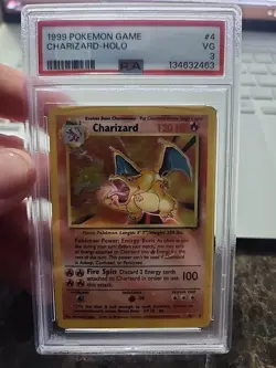 1999 Charizard Holo 004/102 Base Set PSA 3 Very Good Pokemon Card Vintage TCG - Image 1