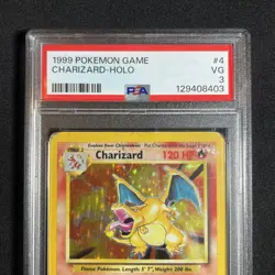 1999 Pokemon Charizard 4/102 Holo Base Set Unlimited PSA 3 Very Good - Image 3