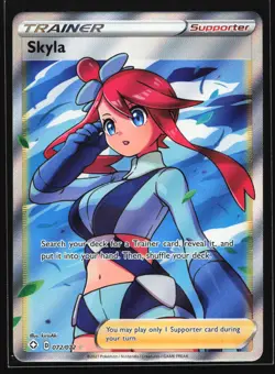 Skyla (Full Art) 072/072 Shining Fates Ultra Rare Pokemon Card - Image 1