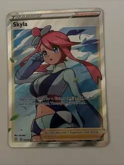 Skyla (Full Art) 072/072 Shining Fates Holo Pokemon Trainer Card - Image 1
