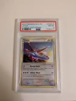 2010 POKEMON HEARTGOLD & SOULSILVER PROMO HOLO #HGSS10 LATIAS PSA 8 Clean - Image 1
