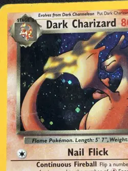 Pokemon TCG Dark Charizard 4/82 Holo Rare Card Team Rocket HP Swirl 🌀 - Image 4