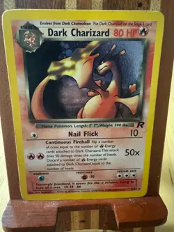 Dark Charizard 4/82 Holo Rare Team Rocket Pokemon Card - Image 1