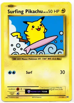 Surfing Pikachu 111/108 Pokemon TCG XY Evolutions Regular Secret Rare - Image 1