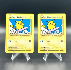 (2) Pokemon TCG Surfing Pikachu XY Evolutions #111/108 Secret Rare 2016 - Image 1