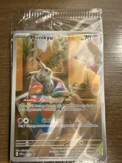 Pokemon Card - Mimikyu SVP 075 (Full Art ) Paldean Fates Black Star Promo SEALED - Image 1