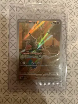 Pokemon Card - Mimikyu SVP 075 (Full Art ) Paldean Fates Black Star Promo SEALED - Image 1