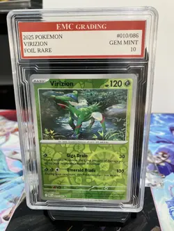 VIRIZION #101/086 RARE FOIL Pokemon 2025 Card GRADED 10 MINT TCG CCG - Image 1