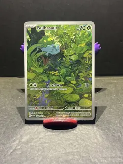 Pokemon Bulbasaur Holo Illustration Rare 166/165 Scarlet & Violet 151 TCG Card - Image 1