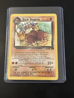 Pokemon Dark Dugtrio Team Rocket 23/82 Regular Rare 50 HP English Wizards Card - Image 1