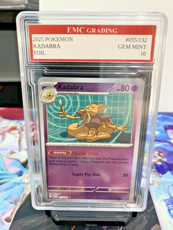 KADABRA #055/132 FOIL Pokemon 2025 Card GRADED 10 MINT TCG CCG - Image 1