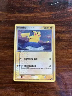 2007 Pokemon Pop Series 5 Pikachu Holo Card 12/17 Inverted Back Error - Image 1