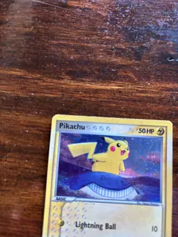 2007 Pokemon Pop Series 5 Pikachu Holo Card 12/17 Inverted Back Error - Image 3