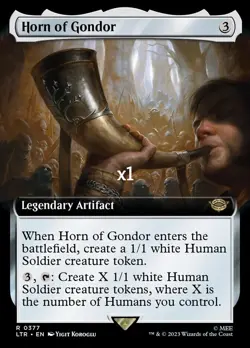 MTG Borderless LOTR: Tales of Middle-earth LTR Horn of Gondor MINT - Image 1