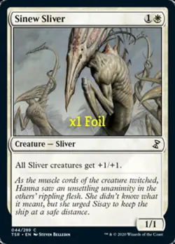 MTG Foil Time Spiral Remastered TSR Sinew Sliver MINT - Image 1