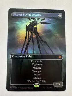Sire of Seven Deaths - Borderless Foil - MTG Foundations #292 NM - Image 1