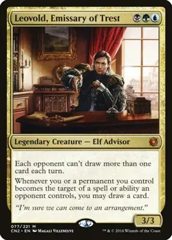 Magic The Gathering MTG LEOVOLD, EMISSARY OF TREST Conspiracy: Take the Crown NM - Image 1