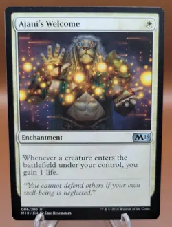 Ajani's Welcome x1 MTG M19 Core 2019 Magic Light Play LP English - Image 1