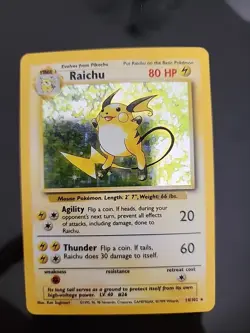 Pokemon TCG Raichu Base Set Holo Rare - Image 1