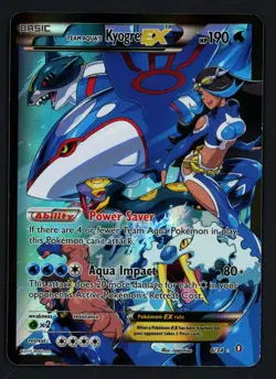 Team Aqua's Kyogre EX 6/34 Double Crisis Holo Full Art Pokemon TCG - Image 1