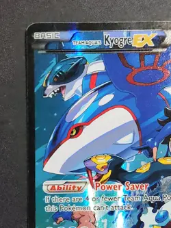 Team Aqua's Kyogre EX 6/34 Double Crisis Holo Full Art Pokemon TCG - Image 4