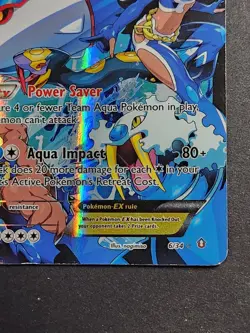 Team Aqua's Kyogre EX 6/34 Double Crisis Holo Full Art Pokemon TCG - Image 5