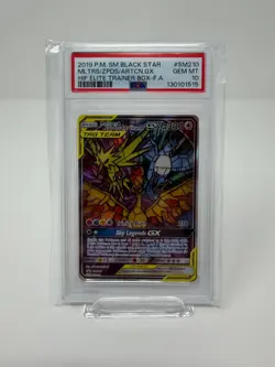 2019 POKEMON SM BLACK STAR PROMO FULL ART/MOLTRES & ZAPDOS & ARTICUNO GX PSA 10 - Image 1