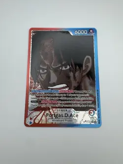 One Piece Portgas D. Ace Alt Art Leader OP13-002 L English Carrying on His Will - Image 1