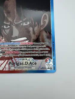 One Piece Portgas D. Ace Alt Art Leader OP13-002 L English Carrying on His Will - Image 5