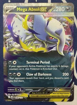 Pokemon TCG Me01: Mega Evolution Mega Absol ex Double Rare Lot of 3 Cards NM - Image 3