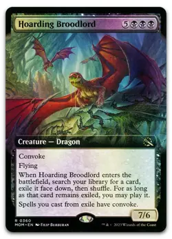 Hoarding Broodlord (Extended Art) #360 (Foil) NM March of the Machine Magic MTG - Image 1