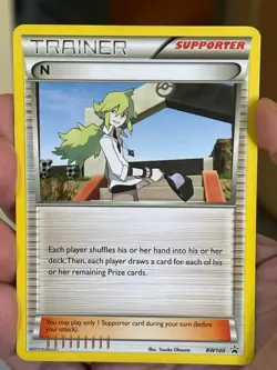 POKEMON N SUPPORTER BW100 BLACK STAR PROMO MP CARD - Image 1
