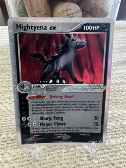 Pokemon TCG Mightyena EX Ultra Rare Holon Phantoms Card 101/110 2006 - Image 1