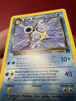 Dark Blastoise 20/82 Non Holo Rare Team Rocket Pokemon Card LP - Image 5
