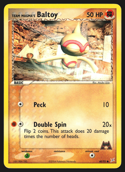 Team Magma's Baltoy 60/95 EX Team Magma vs Team Aqua Pokemon Card MP - Image 1