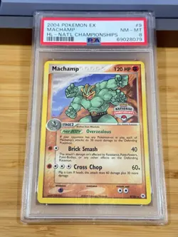 2004 Pokemon Ex HL Hidden Legends National Championships 9 Machamp PSA 8 NM-MT - Image 1